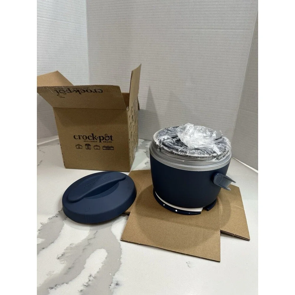 Crock-Pot 20-Ounce Electric Lunch Box, Portable Food Warmer Faded Navy Blue
